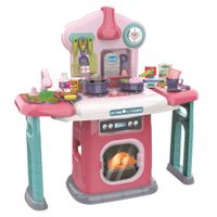 Set Cocina Kitchen Little Chef Bota Agua Vapor Sonido Luces