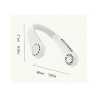 VENTILADOR PORTATIL DE CUELLO 3 VELOCIDADES BLANCO - ROSADO