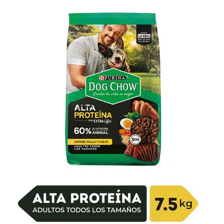 Alimento para Perro DOG CHOW Adulto Todos los tamaños Sabor Carne, Pollo y Huevo Bolsa 7.5Kg Alimento para Perro DOG CHOW Adulto Todos los tamaños Sabor Carne, Pollo y Huevo Bolsa 7.5Kg