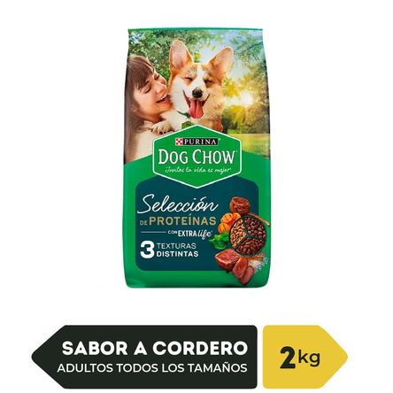 Alimento para Perro DOG CHOW Adulto Todos los tamaños Sabor Cordero Bolsa 2Kg