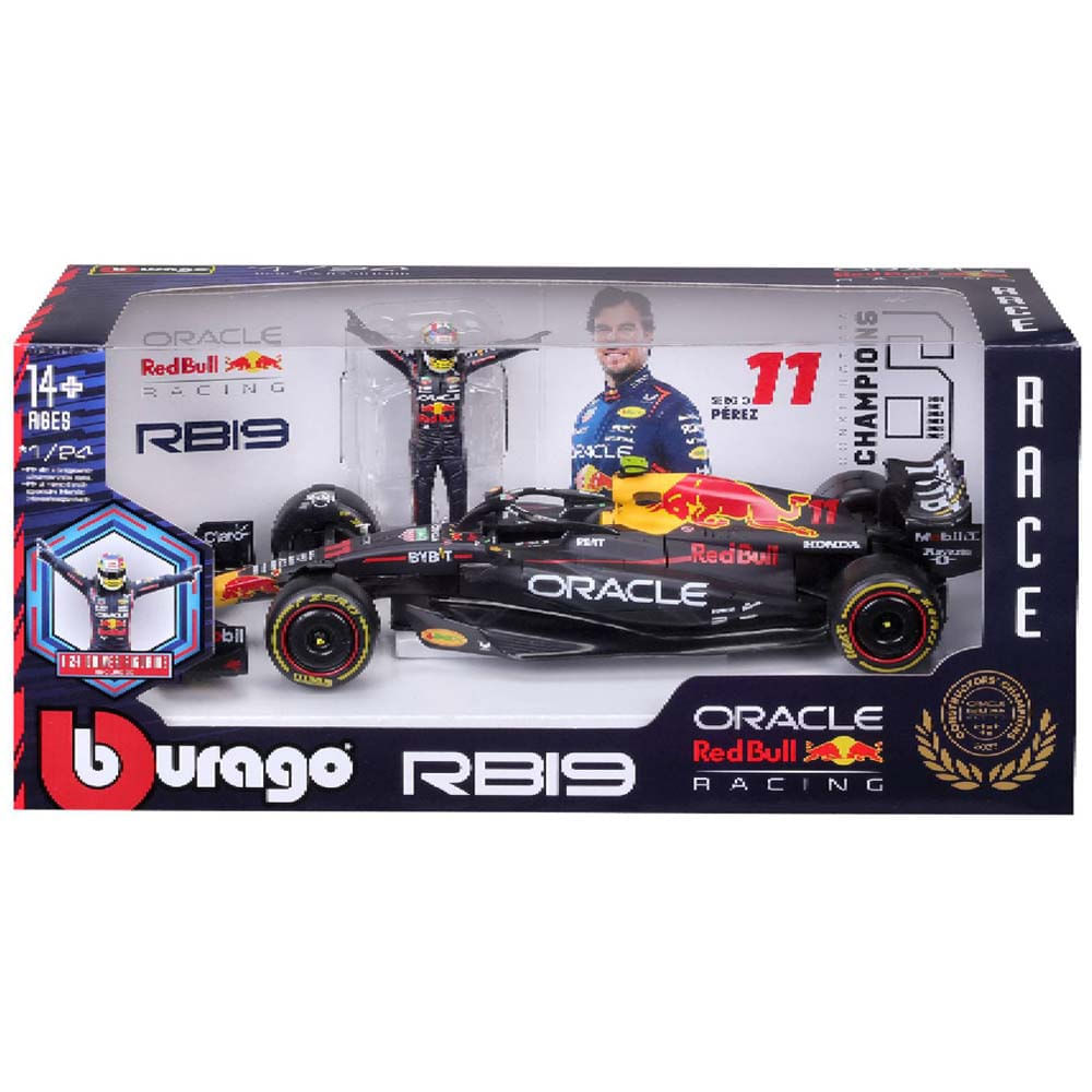 Coleccionable Redbull con Figura Checho 1:24 BBURAGO (Modelos Aleatorios)