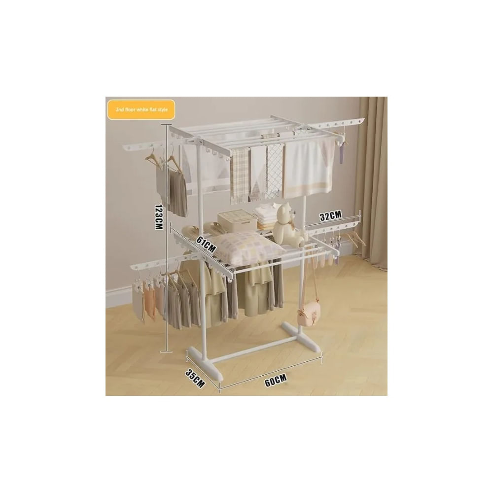 Perchero Organizador de Ropa y Accesorios de Dos Niveles