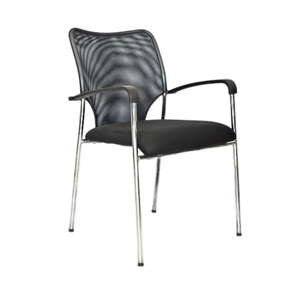 Silla de Visita Fija Penelope Tq Malla Negro Ofideas