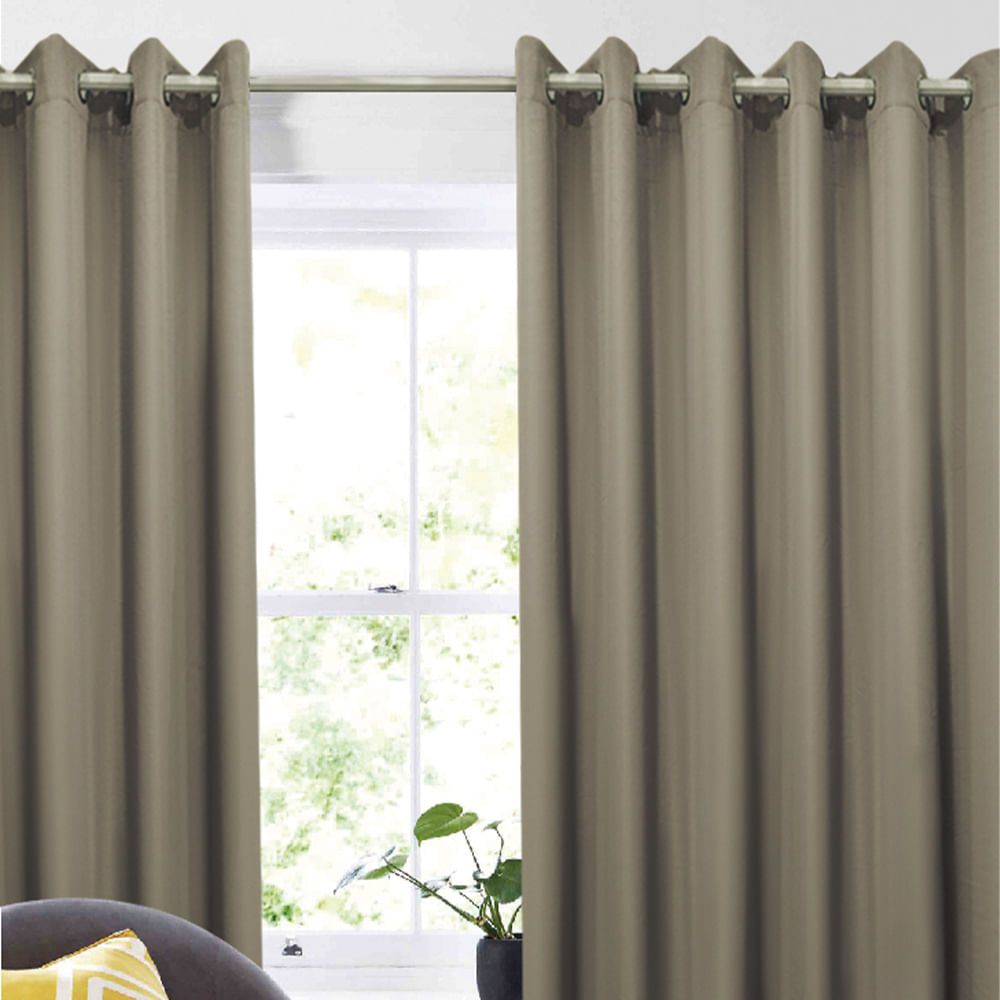 Cortina de tela 140x220cm Gris Niebla Orange