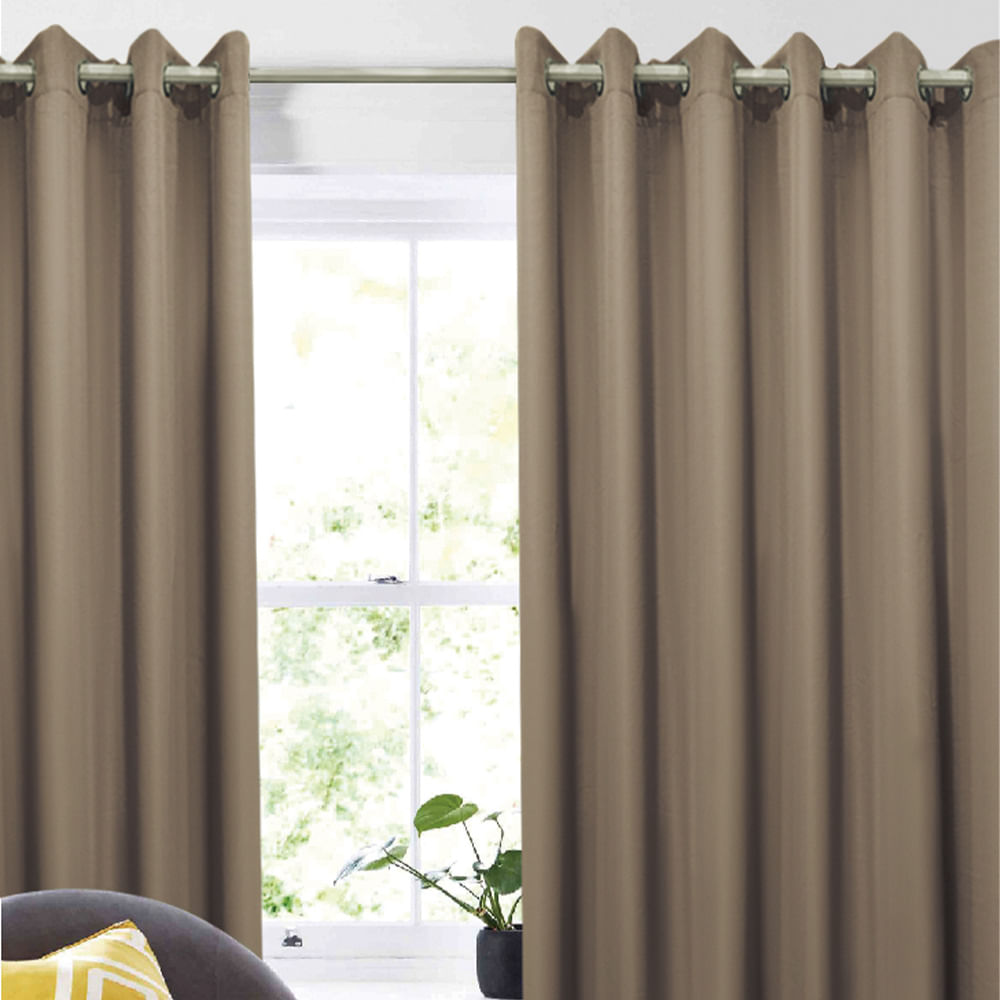 Cortina de tela 140x220cm Taupe Orange