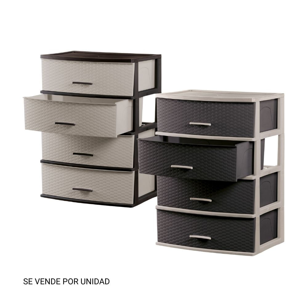 Cómoda Happy Mimbre Ratan N° 4 Polinplast