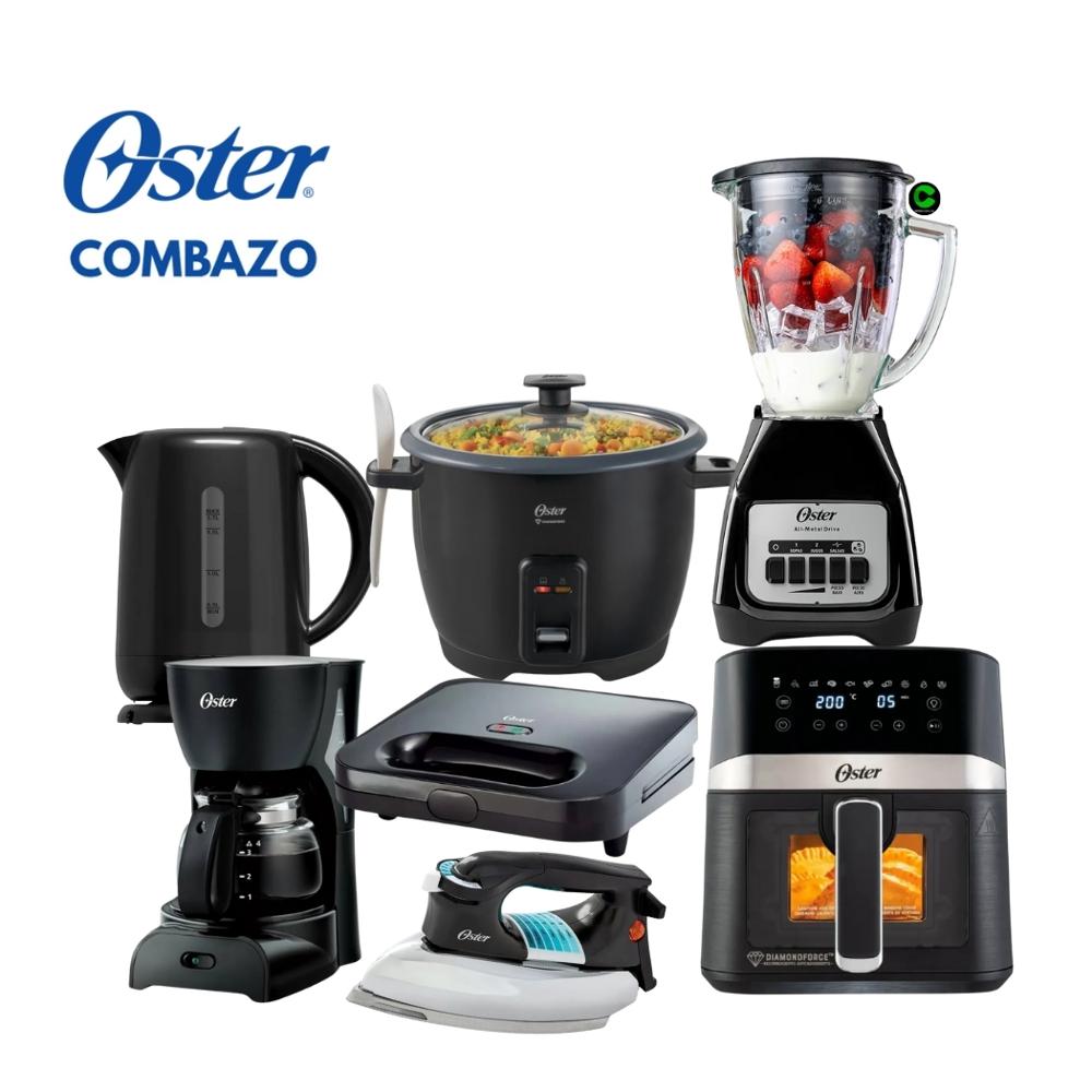 Combo Oster 7 en 1 Licuadora - Hervidor - Arrocera - Sandwichera - Cafetera - Freidora y Plancha