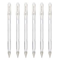 UNI Signo UM-120AC Bolígrafo Tinta Gel Pastel Blanco Pack x 6