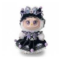 Ropa para Muñeco Labubu con Vestido morado y Vincha - Estilo Verano