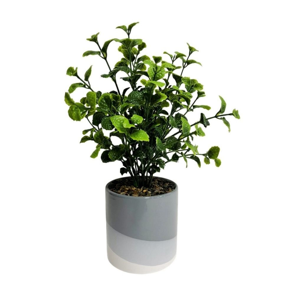 Planta Artificial con Maceta Cerámica Gris Orange