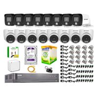 Cámara Seguridad Kit 16 Hikvision 5MP 3K Audio Incorporado HDMI 3M Disco 2TB WD