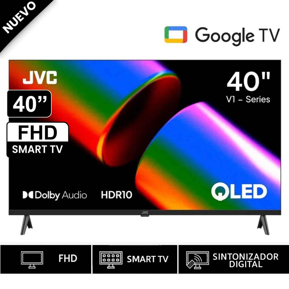 Televisor JVC QLED 40 Pulg Full HD Smart Google TV LT-40KB758