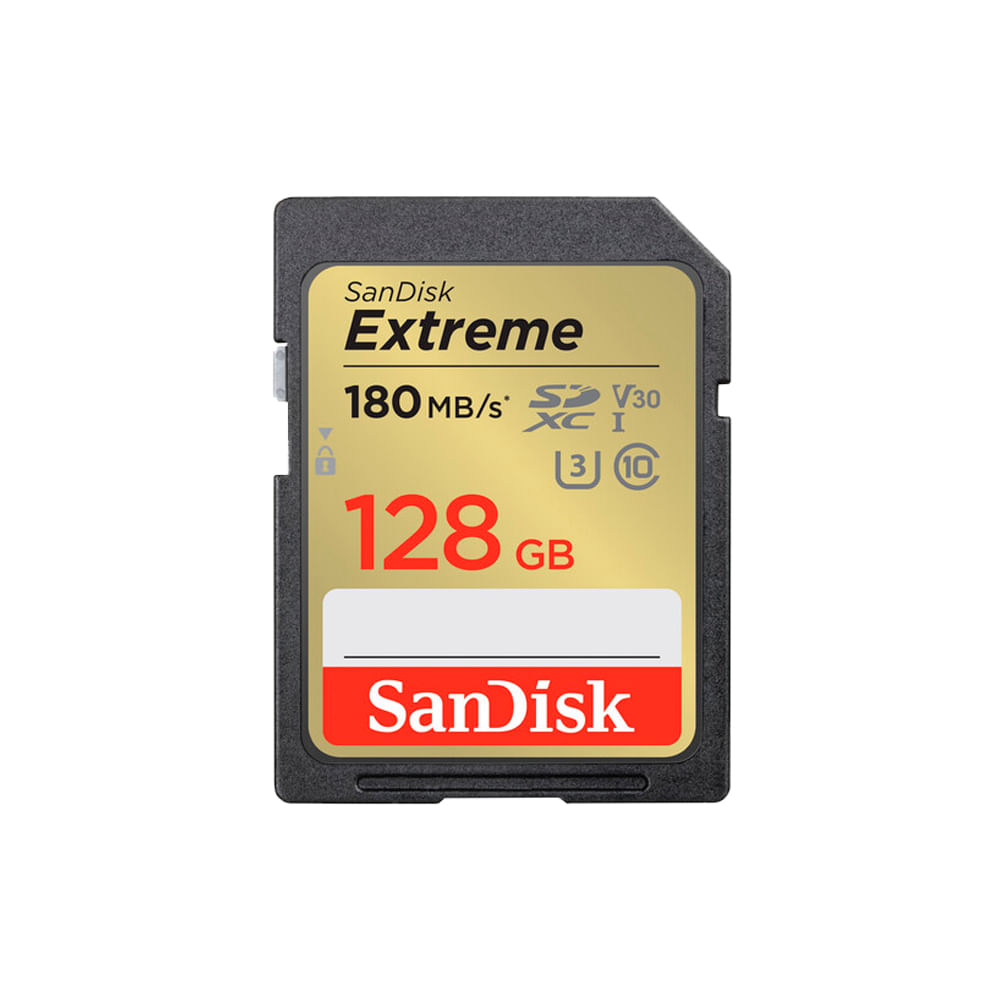 Memoria SD Sandisk 128GB Extreme - R180mb - W90mb