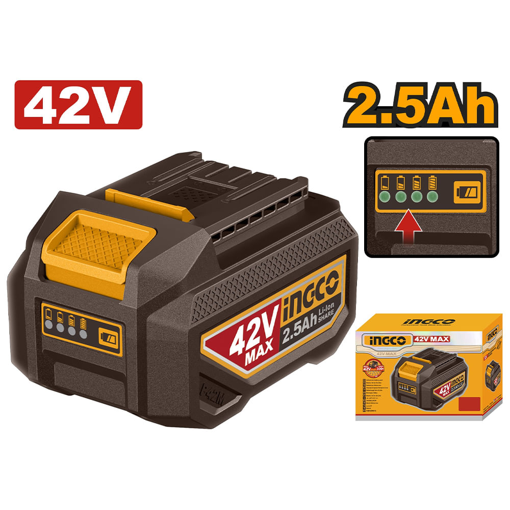 Batería de Litio Ingco 42V 2.5AH FBLI42251