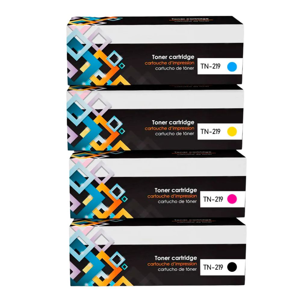 Kit Toner Compatible TN-219 Negro y Colores para L3560CDW MFC-L3760CDW