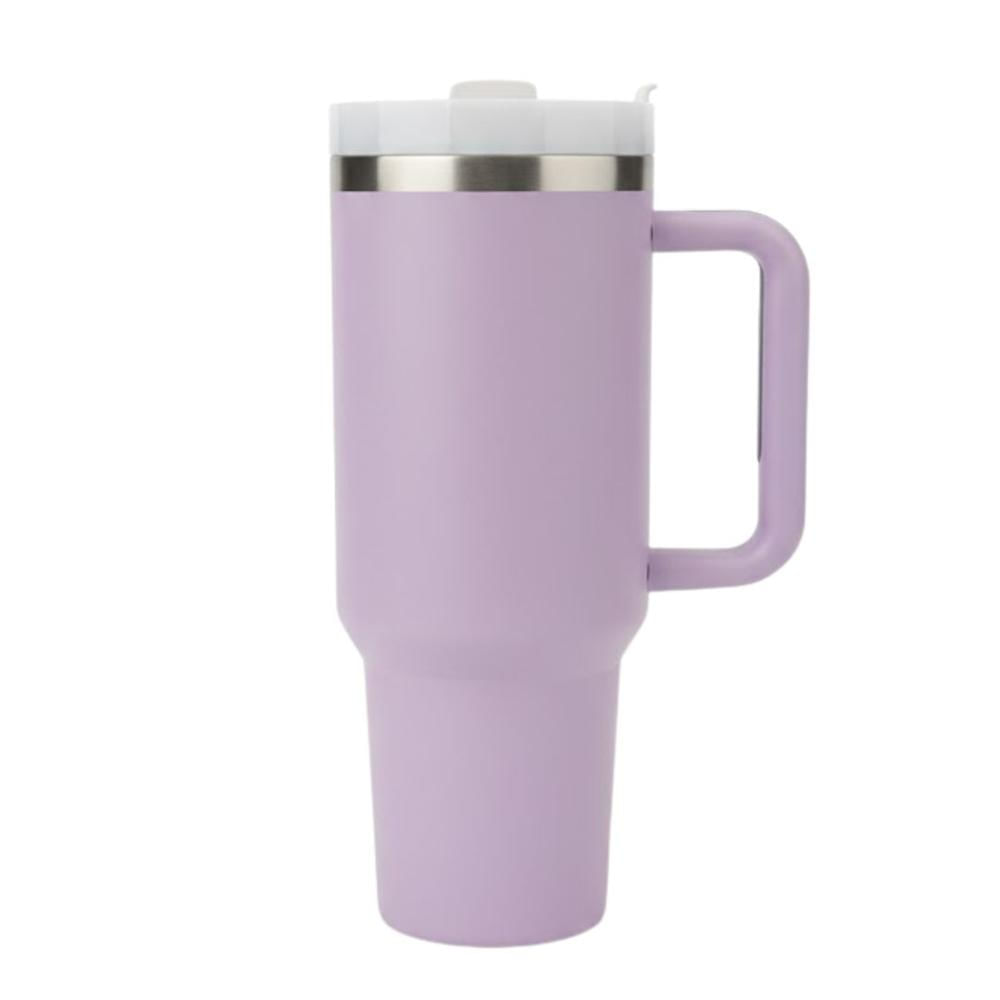 Vaso Térmico Premium Lila 24H Frío - 8H Caliente con Asa. Frío todo el día caliente cuando quieras.