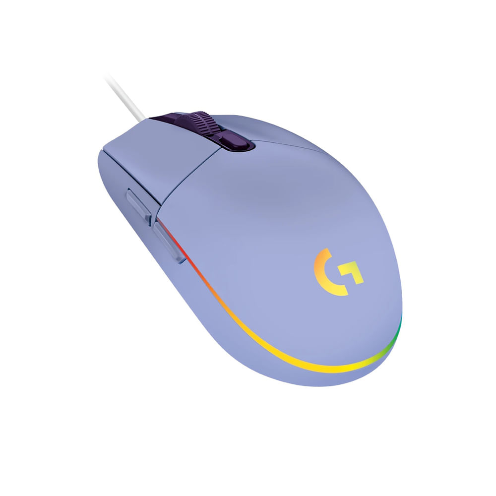 Mouse Logitech G203 Lightsync Optical 8000 Dpi Rgb Lila