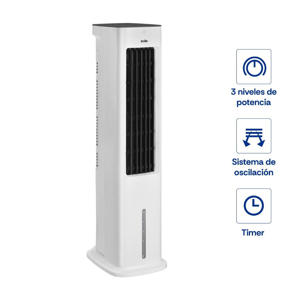 Enfriador de Aire Digital SOLAIR015 Sole 55W color Blanca