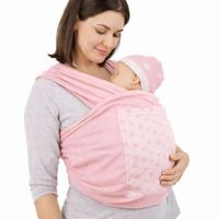 PORTA BEBE FULAR 1  PIEZA 100 algodón rosado