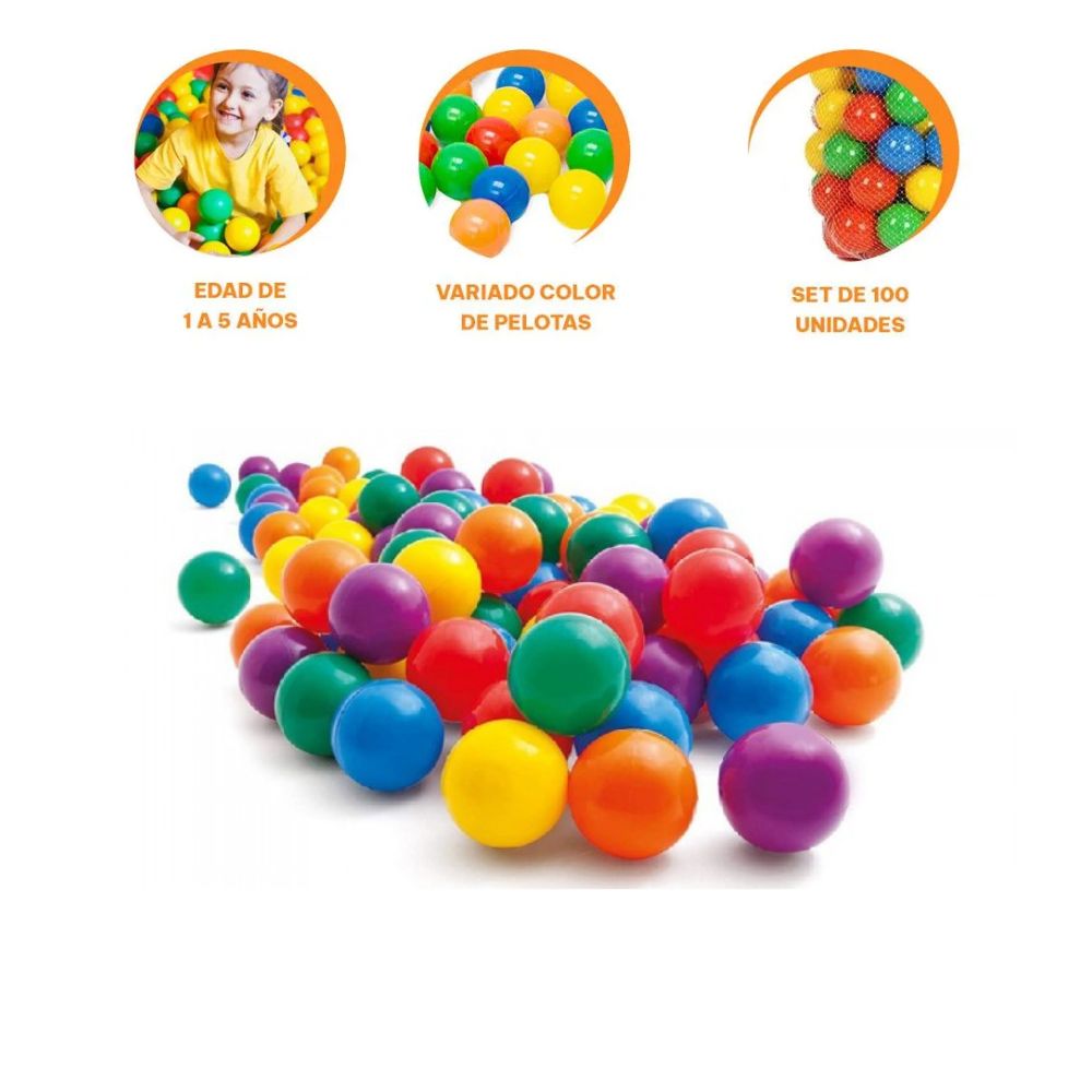 Pelotas Didácticas Multicolor x 100 Unidades