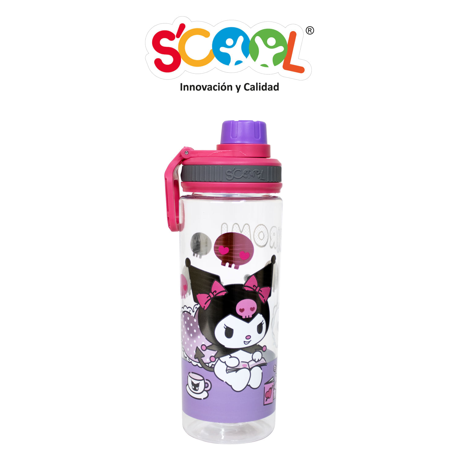 Tomatodo Scool Kuromi Pc Tapa Rosca 600Ml