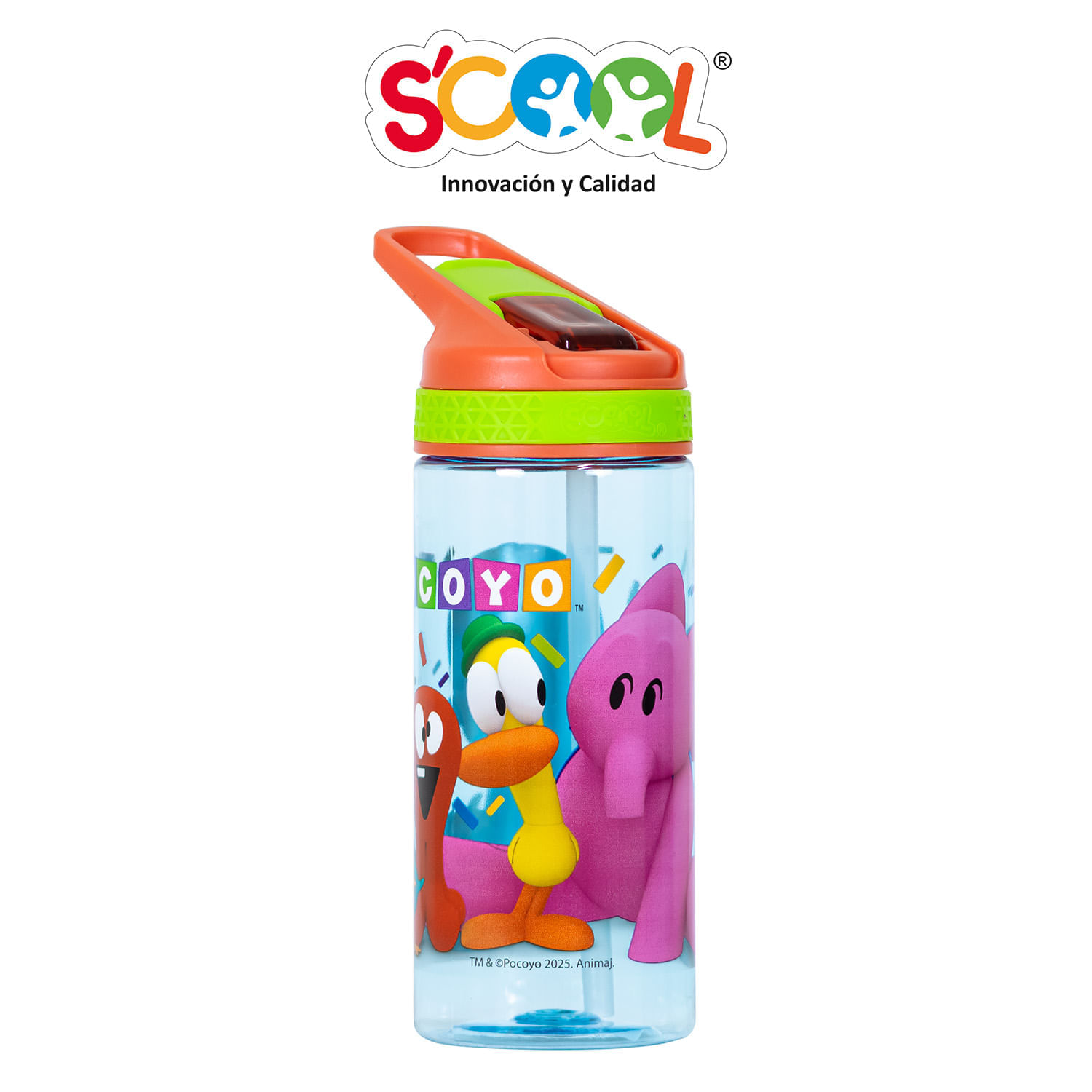 Tomatodo Scool Pocoyo Pc Con Caña Niño 450Ml