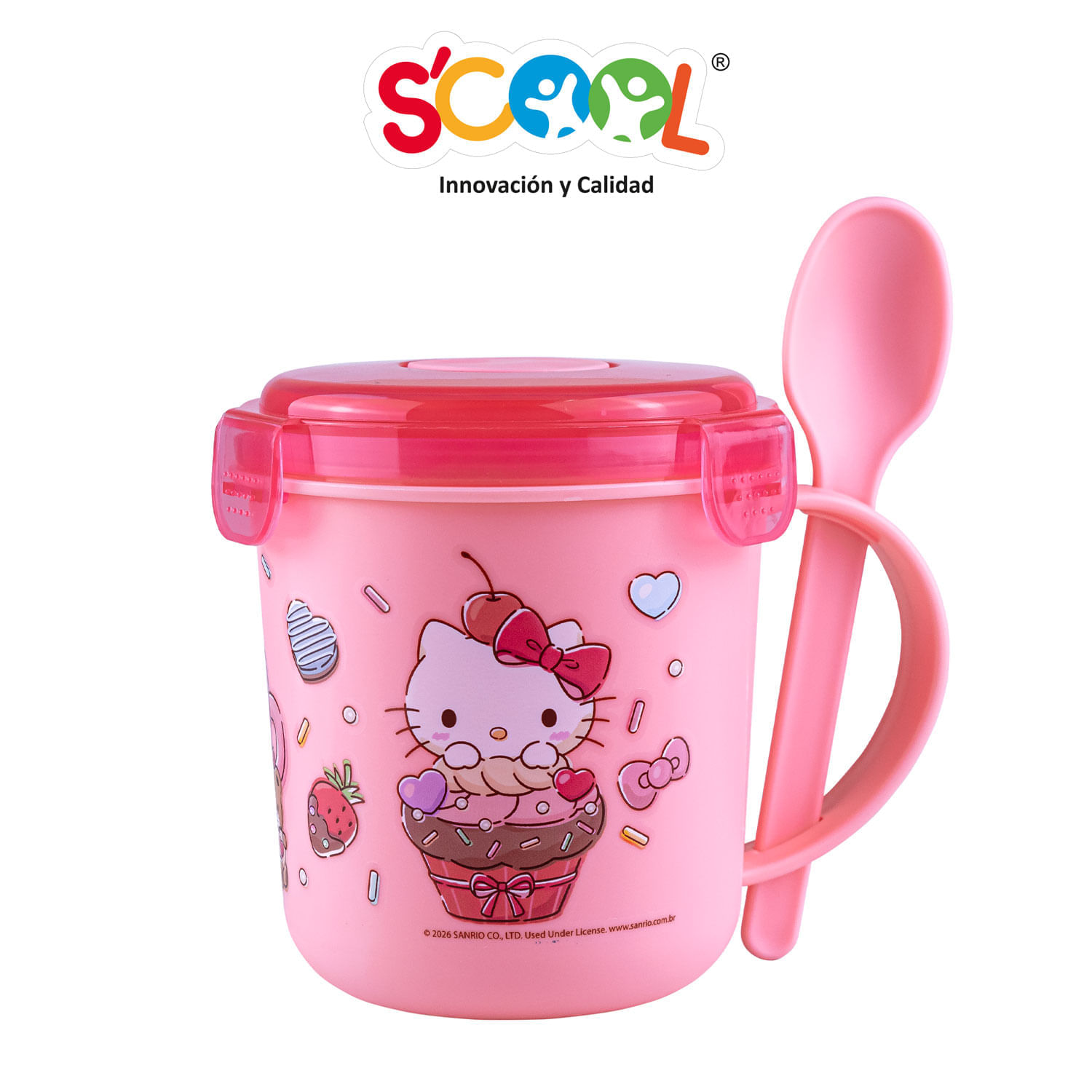 Vaso Scool Hello Kitty Snack Con Cuchara