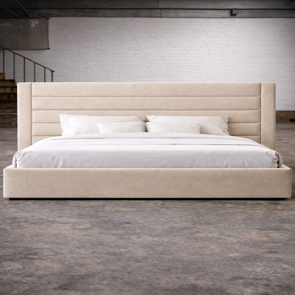 CAMA BOX TARIMA SALEM KING BEIGE CAMA BOX TARIMA SALEM KING BEIGE