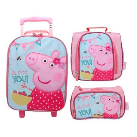 Pack Escolar Maleta Peppa Pig Fresitas Nido Pack Escolar Maleta Peppa Pig Fresitas Nido