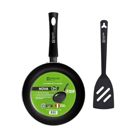 SARTEN 24CM + ESPAT. NYLON 9