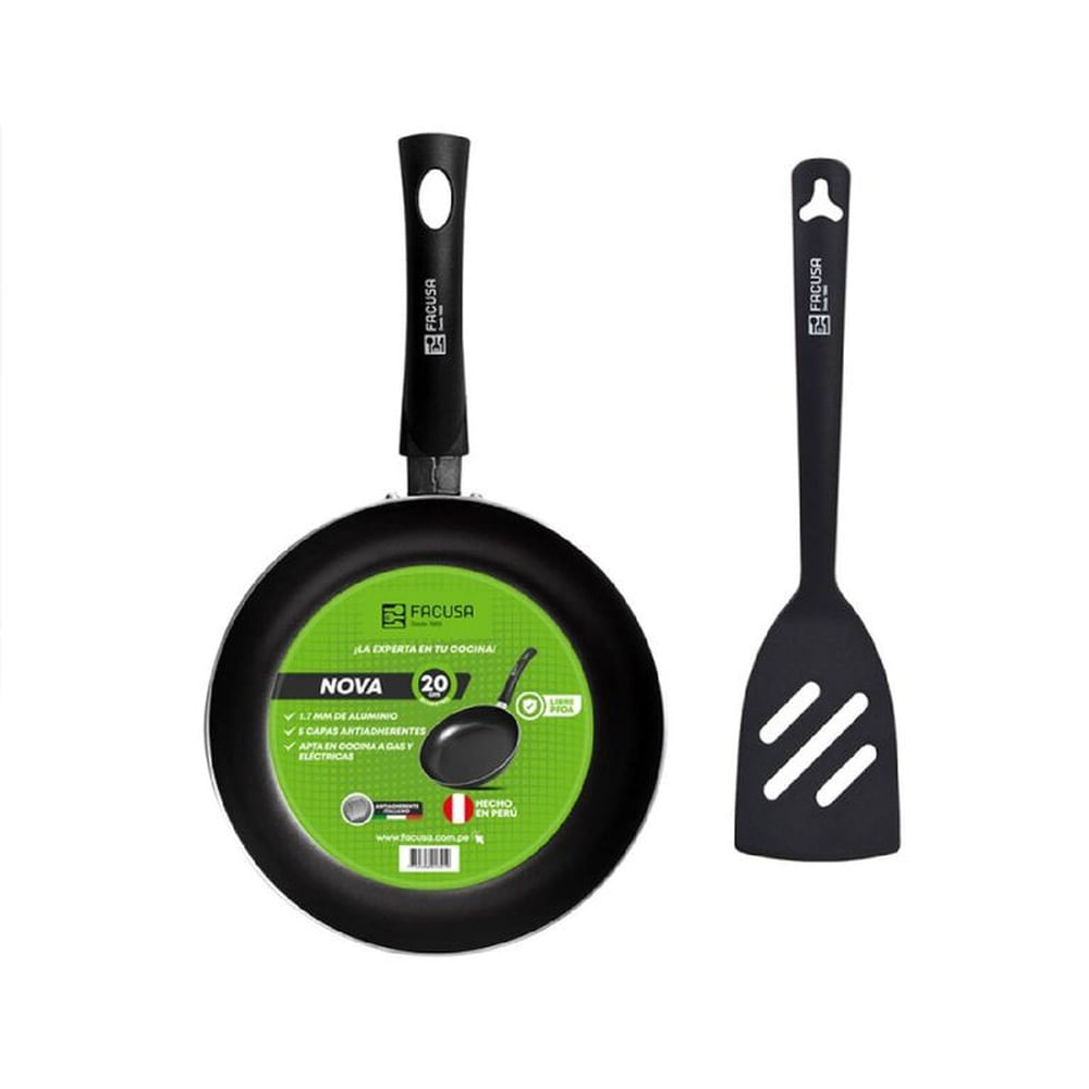 SARTEN FACUSA 20CM + ESPAT. NYLON 9 SARTEN FACUSA 20CM + ESPAT. NYLON 9