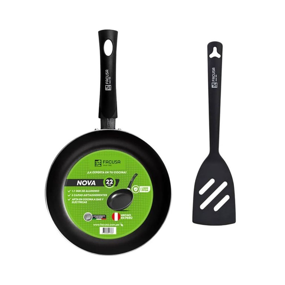 SARTEN 22CM + ESPAT. NYLON 9 SARTEN 22CM + ESPAT. NYLON 9