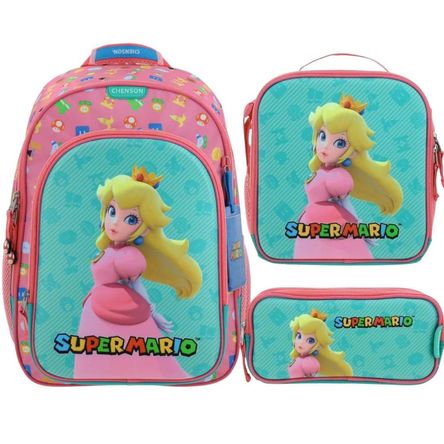Pack Mochila Princesa Peach Mario Bros Nintendo Oficio Pack Mochila Princesa Peach Mario Bros Nintendo Oficio