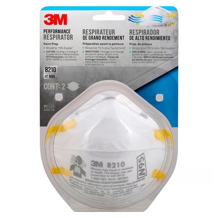 Respirador 3M N95 para Polvo y Partículas  Pack 2 Unidades