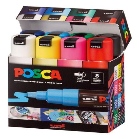 POSCA Pack PC-8K 8C Básico Nueva Presentación X8