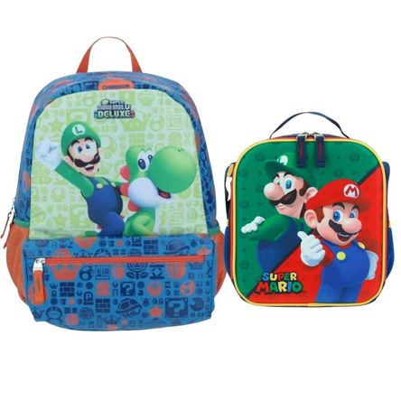 Pack Mochila y lonchera Luigui Mario Bros Oficio Pack Mochila y lonchera Luigui Mario Bros Oficio
