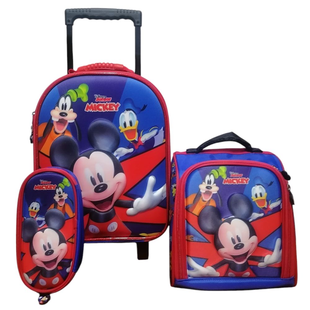 MALETA A RUEDAS MICKEY MOUSE SET X3