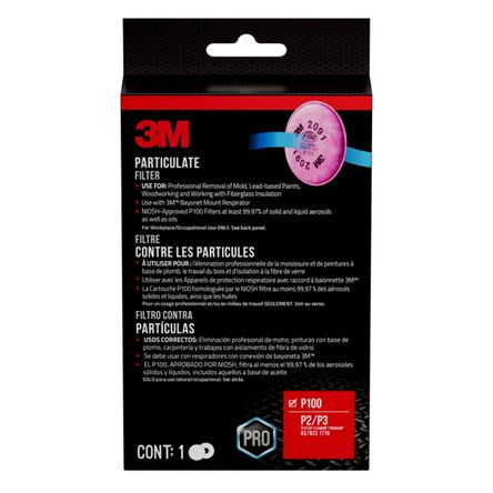 Filtro de Partículas 3M para Respirador - Protección P100