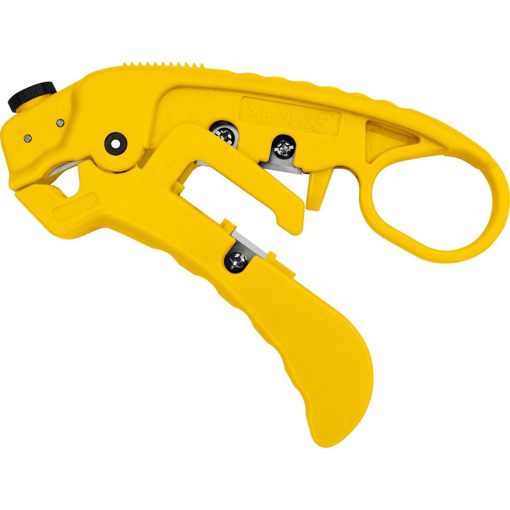 Pelacables Ajustable Simply45 para Cables Lan Blindados Y No Blindados Cat7A 6A 6 5E Amarillo Pelacables Ajustable Simply45 para Cables Lan Blindados Y No Blindados Cat7A 6A 6 5E Amarillo