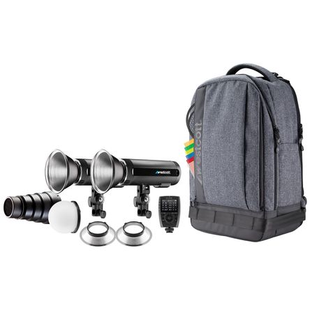 Kit de Mochila con 2 Luces Estroboscópicas Westcott Fj200 Y Disparador Inalámbrico Fj X3S para Cámar Kit de Mochila con 2 Luces Estroboscópicas Westcott Fj200 Y Disparador Inalámbrico Fj X3S para Cámar