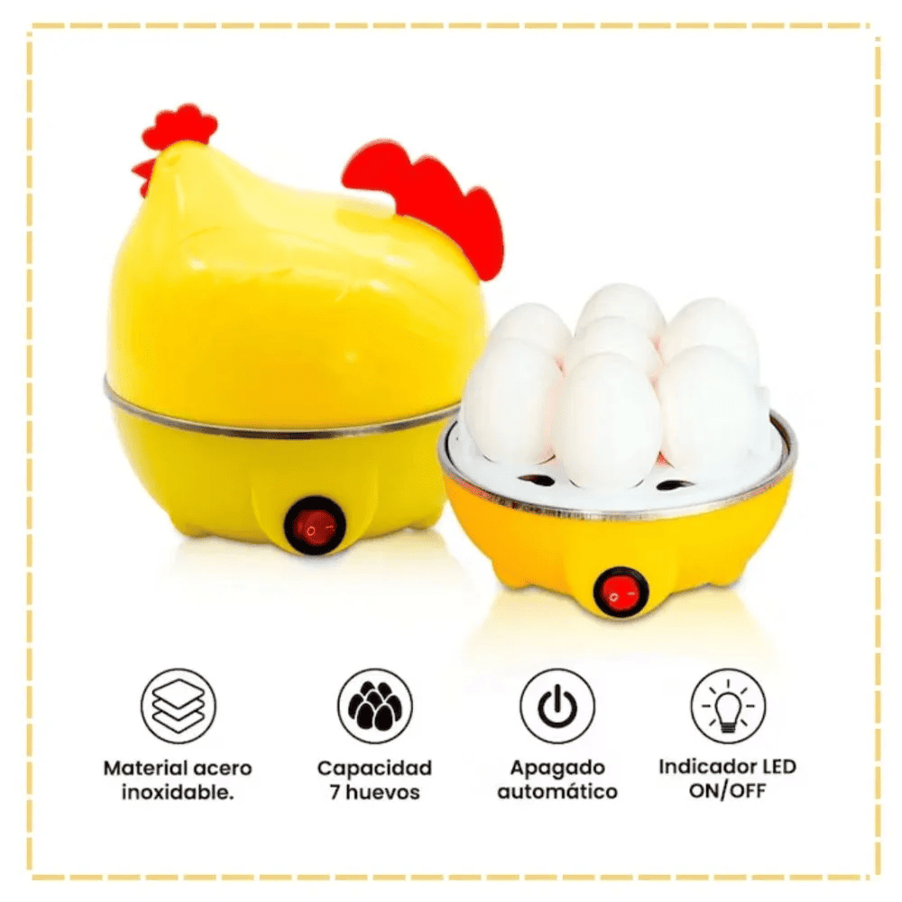 GALLINA HERVIDORA ELÉCTRICA PARA 7 HUEVOS