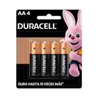 Pilas Alcalinas Duracell de 1.5V AA Blíster x4 UND