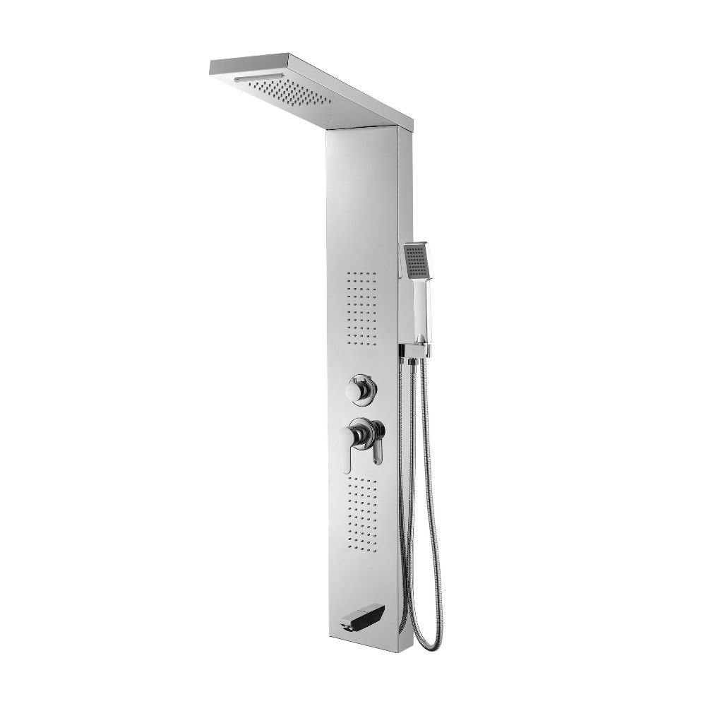Columna de ducha Inoxidable Sensation Silver 125x21cm Orange
