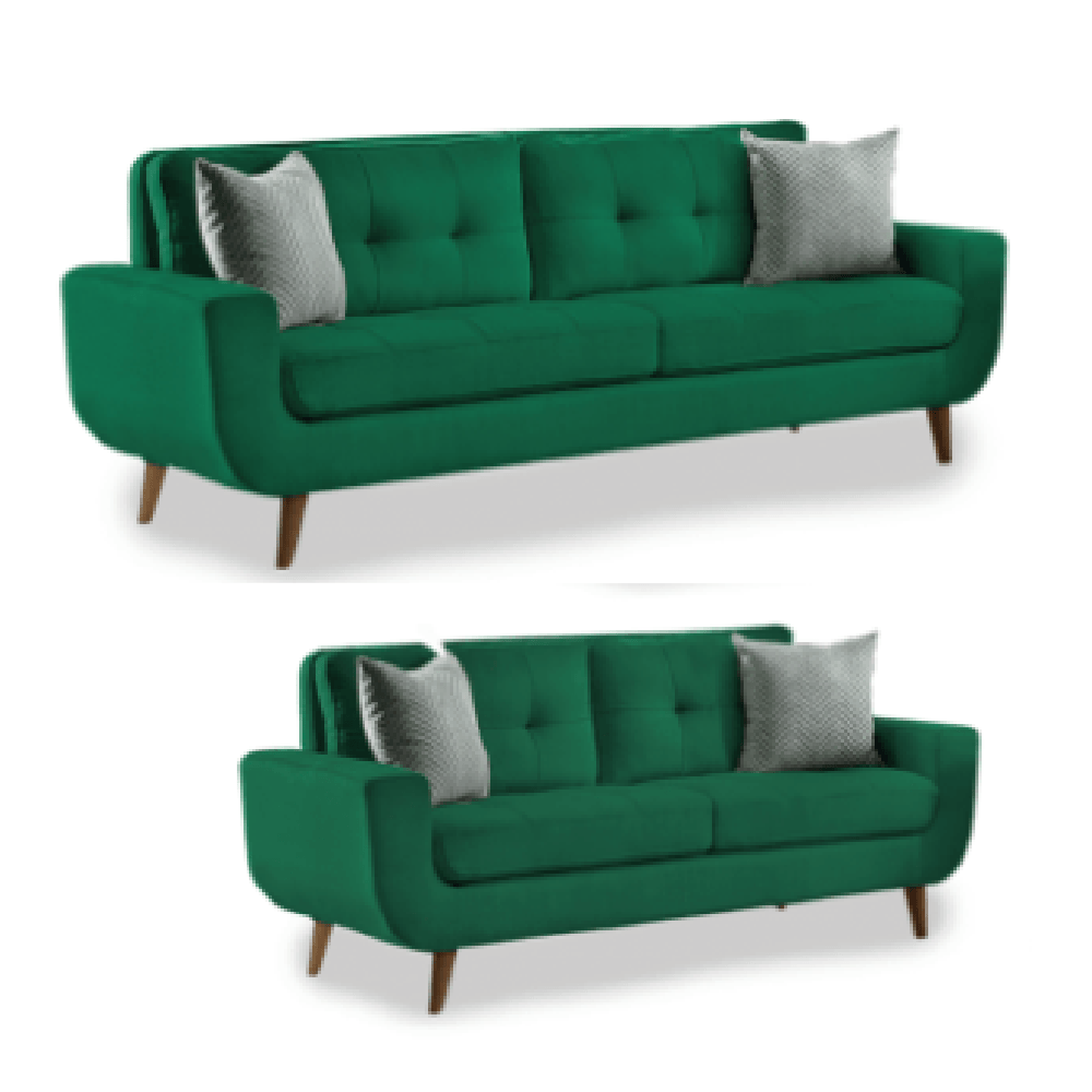 Juego de Sala Alto Hogar Kayruth 3 2 Verde Botella Juego de Sala Alto Hogar Kayruth 3 2 Verde Botella