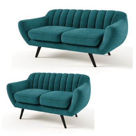 Juego de Sala Alto Hogar Richard 3 2 Turquesa