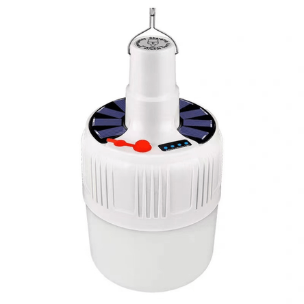 Lampara de Emergencia LED Solar y Recargable Portatil 5 Niveles de Luz Lampara de Emergencia LED Solar y Recargable Portatil 5 Modos de Luz