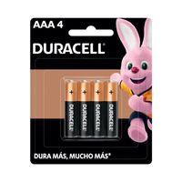 Pilas Alcalinas Duracell de 1.5V AAA Blíster x4 UND
