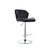Silla De Bar Mariposa Cromado Regulable En Altura Negro Ofideas