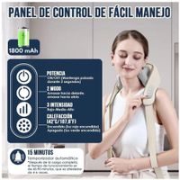 MASAJEADOR DE CUELLO Y HOMBROS 6D INALÁMBRICO CON CALOR RELAJA ALIVIA Y REVITALIZA