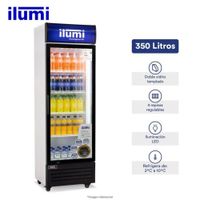 Exhibidor Ilumi Vertical 350Lt 1 Puerta Vidrio BC-3500BK - Negro